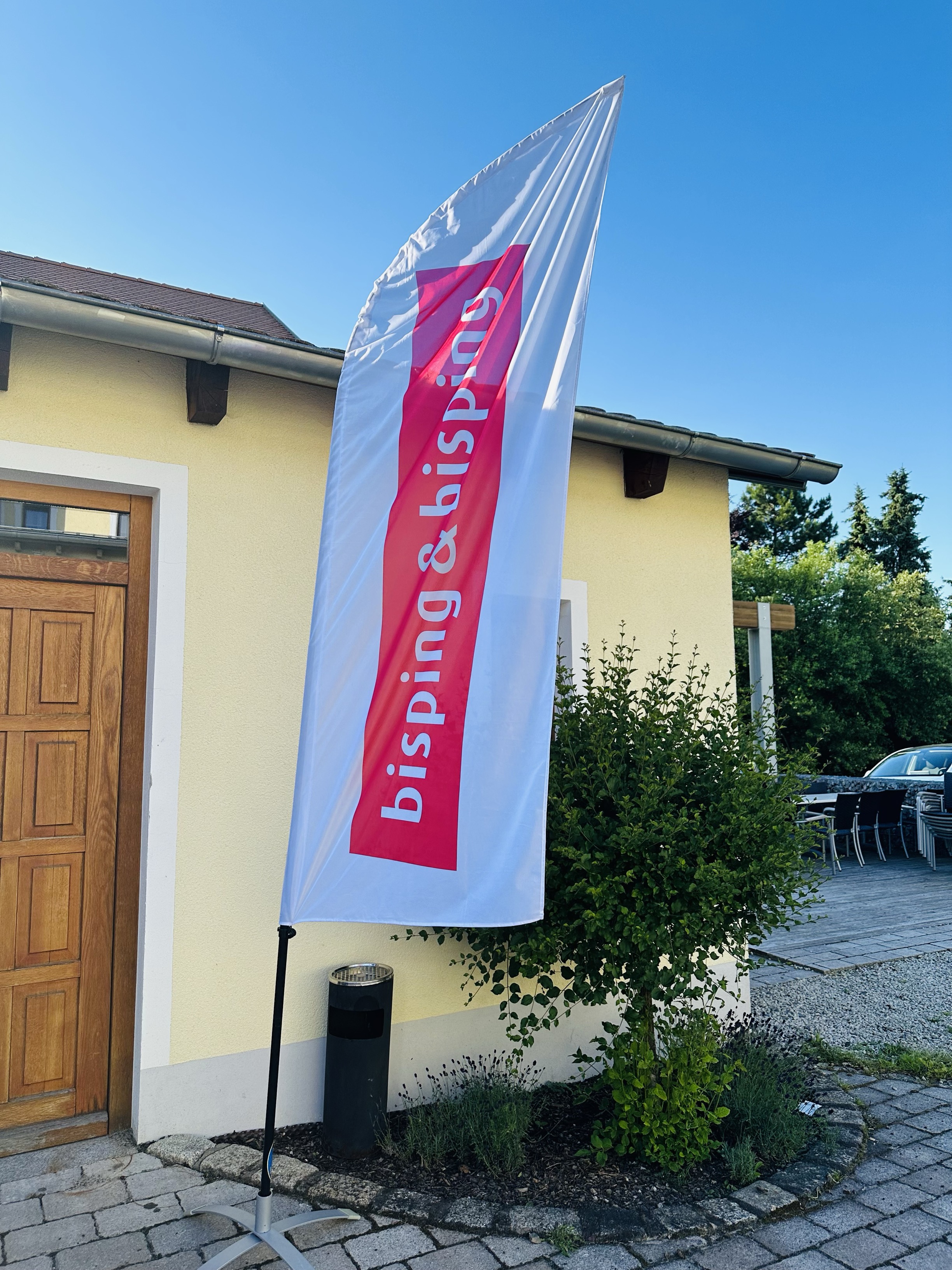 Beachflag auf der Informationsveranstaltung