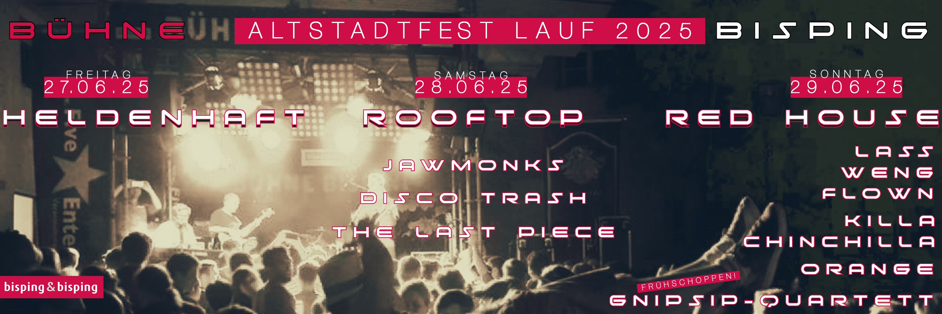 Programm der Bühne Bisping beim Altstadtfest 2025
